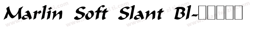 Marlin Soft Slant Bl字体转换